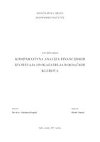 KOMPARATIVNA ANALIZA FINANCIJSKIH IZVJEŠTAJA I POKAZATELJA BOKSAČKIH KLUBOVA