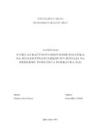 UTJECAJ RAČUNOVODSTVENIH POLITIKA NA IZGLED FINANCIJSKIH IZVJEŠTAJA NA PRIMJERU PODUZEĆA PODRAVKA D.D.