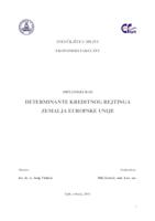 DETERMINANTE KREDITNOG REJTINGA ZEMALJA EUROPSKE UNIJE