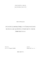 STAVOVI ZAPOSLENIKA O UĈINKOVITOSTI SUSTAVA KVALITETE U PODUZEĆU CESTE ŠIBENIK D.O.O.