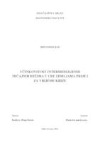 UČINKOVITOST INTERMEDIJARNIH TEČAJNIH REŽIMA U CEE ZEMLJAMA PRIJE I ZA VRIJEME KRIZE