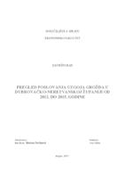 PREGLED POSLOVANJA UZGOJA GROŽĐA U DUBROVAČKO-NERETVANSKOJ ŽUPANIJI OD 2012. DO 2015. GODINE