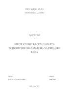 Specifičnosti računovodstva neprofitnih organizacija na primjeru KUD-a
