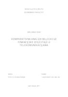 Komparativna analiza bilješki uz financijske izvještaje u telekomunikacijama