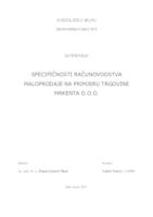 Specifičnost računovodstva maloprodaje na primjeru trgovine Mrkenta d.o.o.