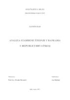 ANALIZA STAMBENE ŠTEDNJE U BANKAMA U REPUBLICI HRVATSKOJ