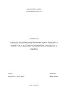 Analiza sigurnosnih i financijskih aspekata korištenja računovodstvenih aplikacija u oblaku