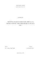 Tržišno pozicioniranje obrta za proizvodnju ortopedskih uložaka I.K.