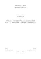 ANALIZA TEORIJE I PRAKSE EKONOMSKE MISLI NA PRIMJERU REPUBLIKE HRVATSKE