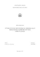 Učinkovitost revizijskog odbora kao mehanizma korporativnog upravljanja