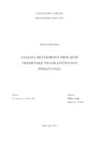 Analiza revizorove procjene vremenske neograničenosti poslovanja