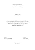 ANALIZA USPJEŠNOSTI POSLOVANJA FARMACEUTSKE KOMPANIJE PLIVA HRVATSKA D.O.O.
