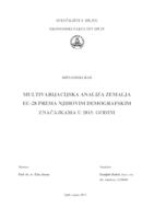 MULTIVARIJACIJSKA ANALIZA ZEMALJA EU-28 PREMA NJIHOVIM DEMOGRAFSKIM ZNAČAJKAMA U 2015. GODINI