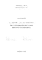 STATISTIČKA ANALIZA ODREDNICA IZRAVNIH STRANIH ULAGANJA U HRVATSKOJ I OKRUŽENJU