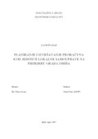 Planiranje i izvršavanje proračuna kod jedinice lokalne samouprave na primjeru grada Omiša
