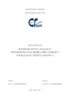 Komparativna analiza i diversifikacija rizika hrvatskog i njemačkog tržišta dionica