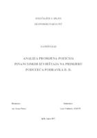 Analiza promjena pozicija financijskih izvještaja na primjeru poduzeća Podravka d.d.