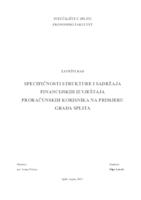 Specifičnosti strukture i sadržaja financijskih izvještaja proračunskih korisnika na primjeru grada Splita