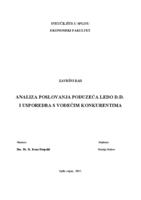 Analiza poslovanja poduzeća Ledo d.d. i usporedba s vodećim konkurentima