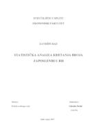 Statistička analiza kretanja broja zaposlenih u RH