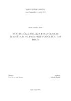 Statistička analiza financijskih izvještaja na primjeru poduzeća Tof d.o.o.