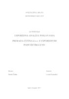 USPOREDNA ANALIZA POSLOVANJA PRERADA-CETINA d.o.o. S USPOREDIVIM PODUZEĆIMA IZ EU