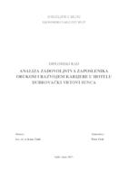 ANALIZA ZADOVOLJSTVA ZAPOSLENIKA OBUKOM I RAZVOJEM KARIJERE U HOTELU DUBROVAĈKI VRTOVI SUNCA