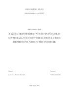 RAZINA TRANSPARENTNOSTI FINANCIJSKIH IZVJEŠTAJA NOGOMETNIH KLUBOVA U RH S OBZIROM NA NJIHOV PRAVNI OBLIK