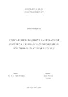 UTJECAJ OBUKE KADROVA NA EFIKASNOST PODUZEĆA U PRERAĐIVAČKOJ INDUSTRIJI SPLITSKO-DALMATINSKE ŽUPANIJE