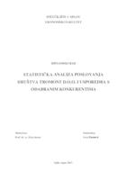 STATISTIČKA ANALIZA POSLOVANJA DRUŠTVA TROMONT D.O.O. I USPOREDBA S ODABRANIM KONKURENTIMA