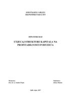 Utjecaj strukture kapitala na profitabilnost poduzeća