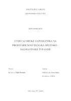 UTJECAJ OBUKE ZAPOSLENIKA NA PROFITABILNOST BANAKA SPLITSKO – DALMATINSKE ŢUPANIJE