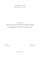 Analiza računovodstvenih politika na primjeru poduzeća Dukat d.d.