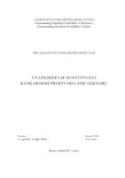 Unaprjeđenje dostupnosti bankarskih proizvoda SME sektoru