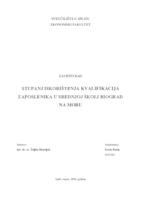STUPANJ ISKORIŠTENJA KVALIFIKACIJA ZAPOSLENIKA U SREDNJOJ ŠKOLI BIOGRAD NA MORU