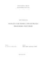 ISTRAŽIVANJE MODELA FINANCIRANJA BRODARSKE INDUSTRIJE