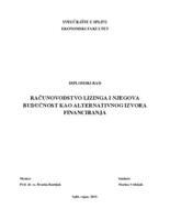 Računovodstvo lizinga i njegova budućnost kao alternativnog izvora financiranja