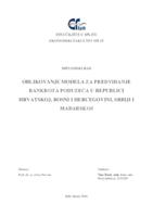 OBLIKOVANJE MODELA ZA PREDVIĐANJE BANKROTA PODUZEĆA U REPUBLICI HRVATSKOJ, BOSNI I HERCEGOVINI, SRBIJI I MAĐARSKOJ