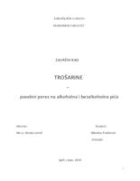 TROŠARINE – posebni porez na alkoholna i bezalkoholna pida