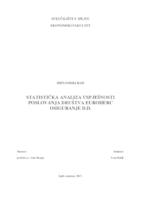 STATISTIČKA ANALIZA USPJEŠNOSTI POSLOVANJA DRUŠTVA EUROHERC OSIGURANJE D.D.