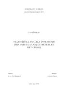 STATISTIČKA ANALIZA INOZEMNIH IZRAVNIH ULAGANJA U REPUBLICI HRVATSKOJ