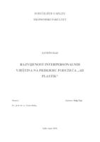 RAZVIJENOST INTERPERSONALNIH VJEŠTINA NA PRIMJERU PODUZEĆA „AD PLASTIK“