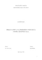 PRIJAVA PDV-a NA PRIMJERU PODUZEĆA USORA GRADNJA d.o.o.