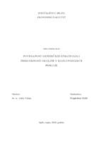 POVEZANOST GENERIČKIH STRATEGIJA I NESIGURNOSTI OKOLINE U KOJOJ PODUZEĆE POSLUJE