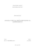 ANALIZA UTJECAJA ORUŽANIH SUKOBA NA GOSPODARSTVO