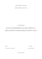 RAZVOJ INTERPERSONALNIH VJEŠTINA U HRVATSKOM NARODNOM KAZALIŠTU SPLIT