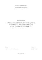 UZROCI NEGATIVNOG INVESTICIJSKOG SENTIMENTA PREMA DIONICAMA BANKARSKOG SEKTORA U EU