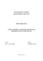 UTJECAJ KRIZE NA SEKTOR OSIGURANJA PRIMJER GRAWE OSIGURANJE