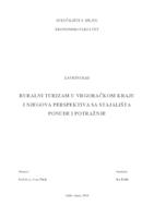 RURALNI TURIZAM U VRGORAĈKOM KRAJU I NJEGOVA PERSPEKTIVA SA STAJALIŠTA PONUDE I POTRAŢNJE