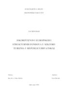 ISKORIŠTENOST EUROPSKIH I STRUKTURNIH FONDOVA U SEKTORU TURIZMA U REPUBLICI HRVATSKOJ